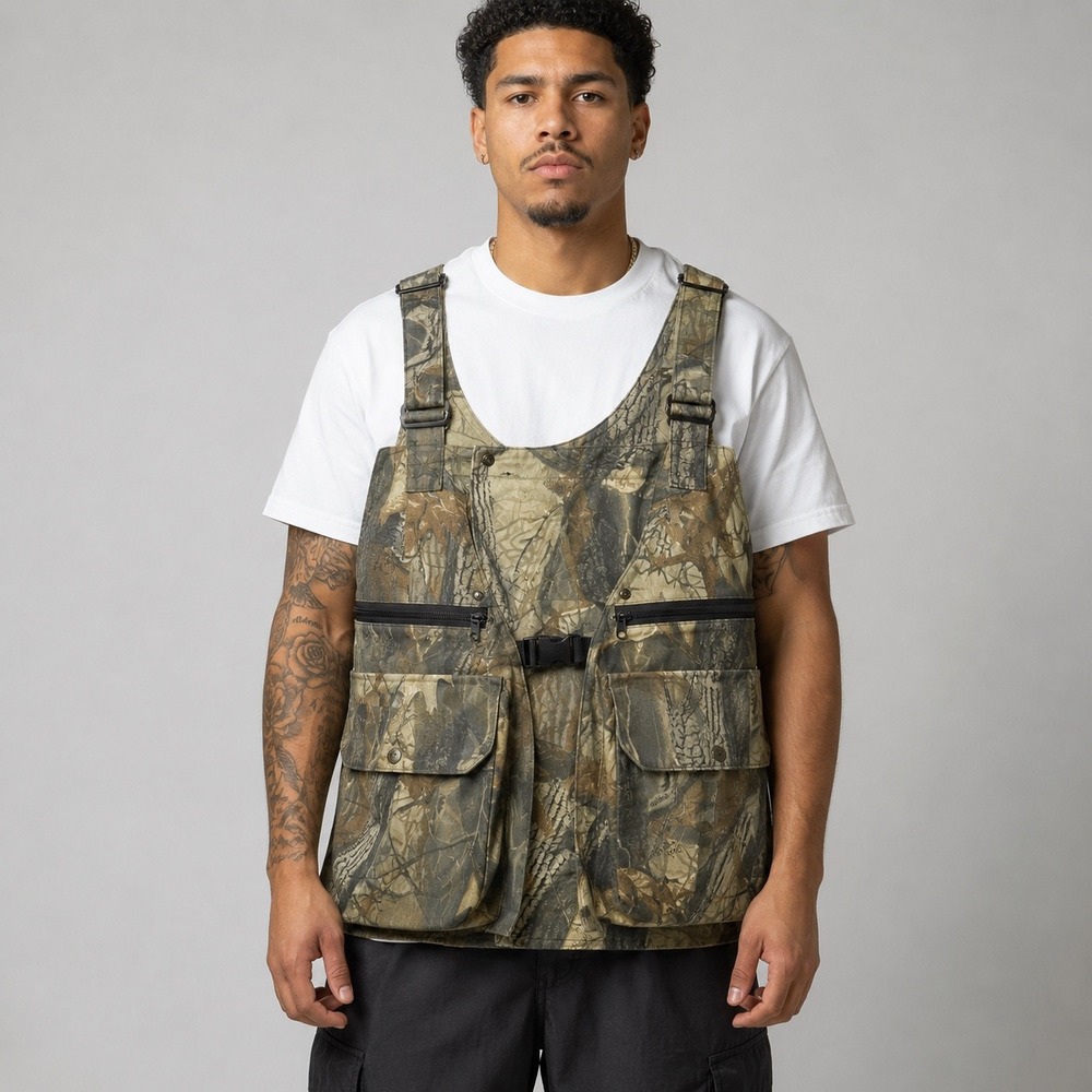 10x Vest Mens XL Regular Realtree Hardwoods Camouflage Turkey Hunting Adjustable